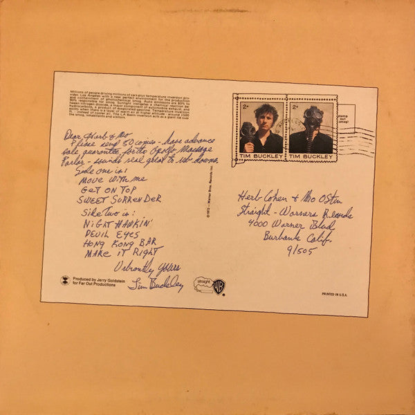 Tim Buckley : Greetings From L.A. (LP, Album, Uni)