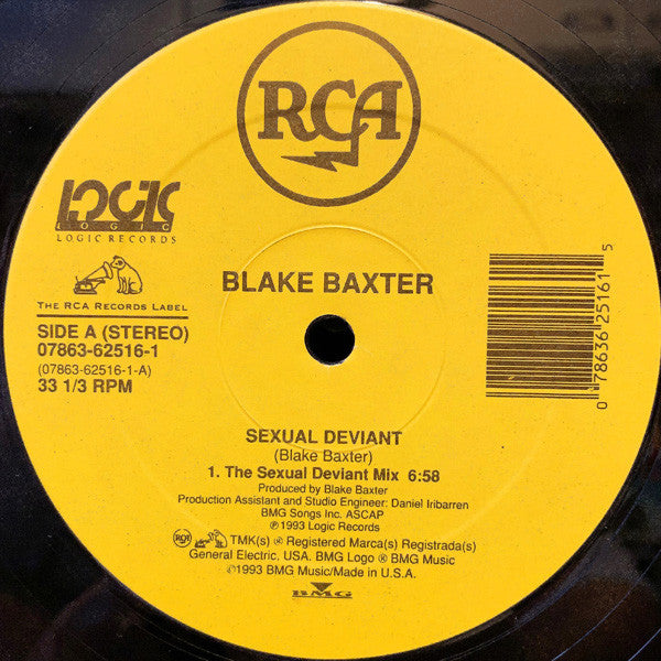 Blake Baxter : Sexual Deviant (12")