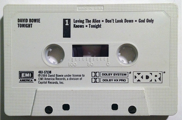 David Bowie : Tonight (Cass, Album, Whi)