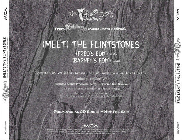 The B-52's : (Meet) The Flintstones (CD, Single, Promo)
