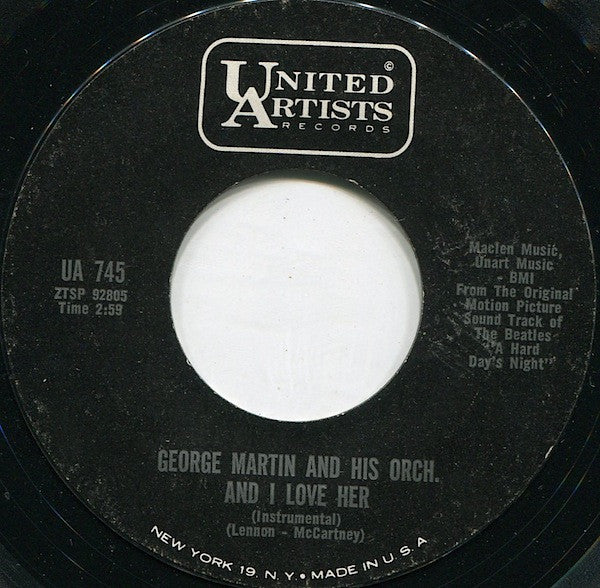 George Martin And His Orchestra : Ringo's Theme (This Boy) (7", Ter)