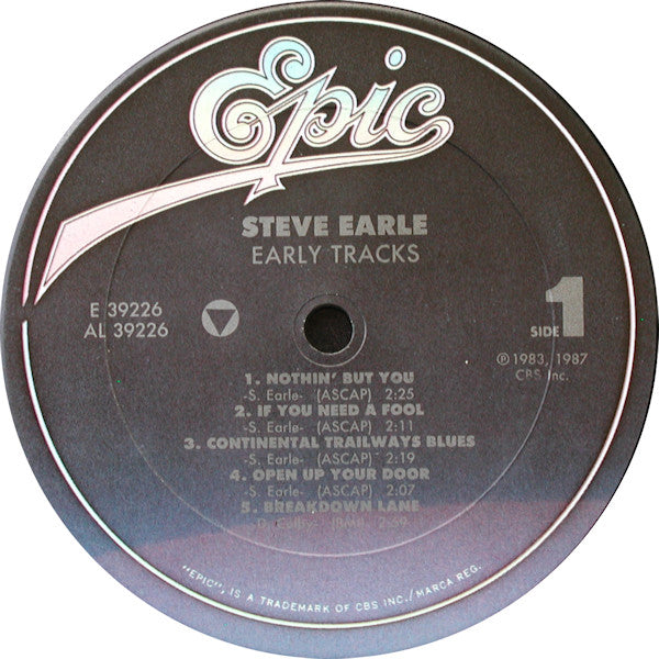 Steve Earle : Early Tracks (LP, Album)