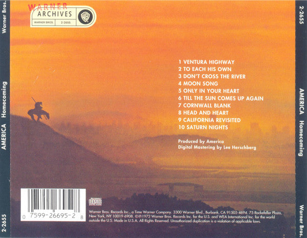America (2) : Homecoming (CD, Album, RE)