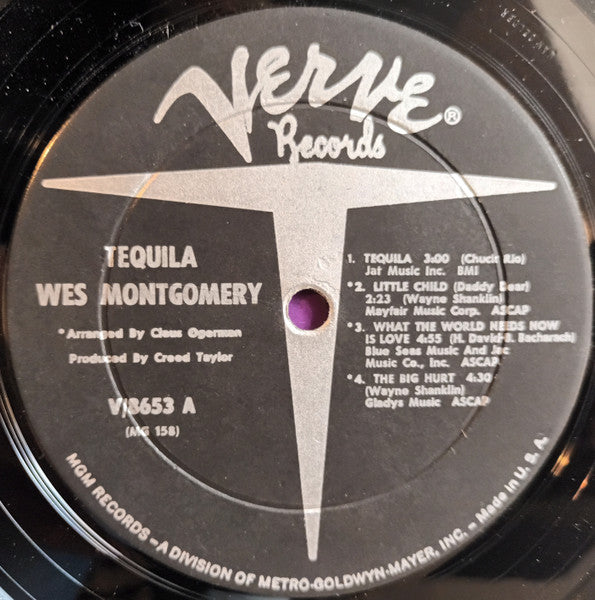 Wes Montgomery : Tequila (LP, Album, Mono, Gat)