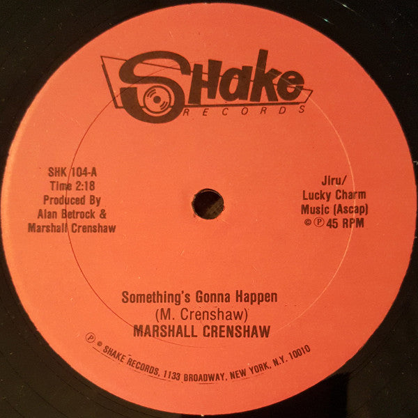 Marshall Crenshaw : Something's Gonna Happen / She Can't Dance (12", Single)