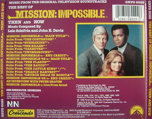 Lalo Schifrin And John Davis (5) : The Best Of Mission: Impossible - Then And Now (CD, Comp)