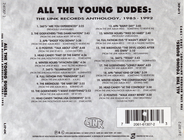 Various : All The Young Dudes: The Link Anthology, 1985 - 1992 (CD, Comp)