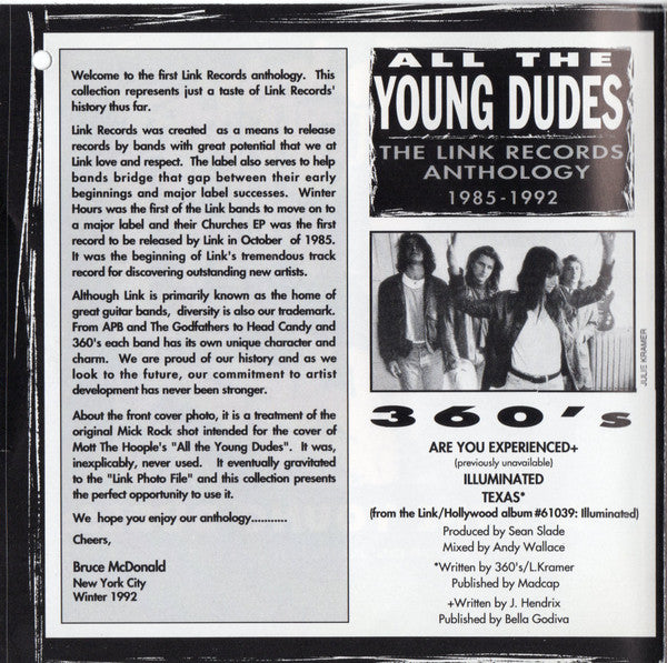 Various : All The Young Dudes: The Link Anthology, 1985 - 1992 (CD, Comp)