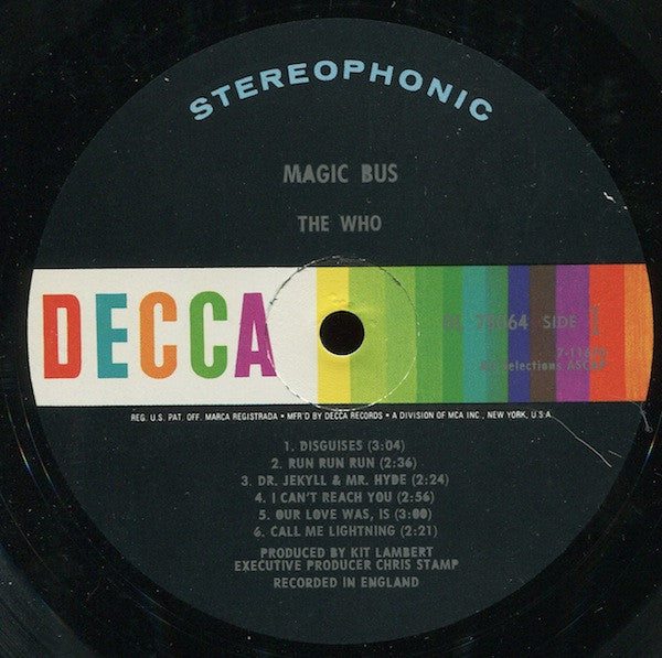 The Who : Magic Bus (LP, Album, Comp, Glo)