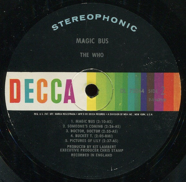 The Who : Magic Bus (LP, Album, Comp, Glo)