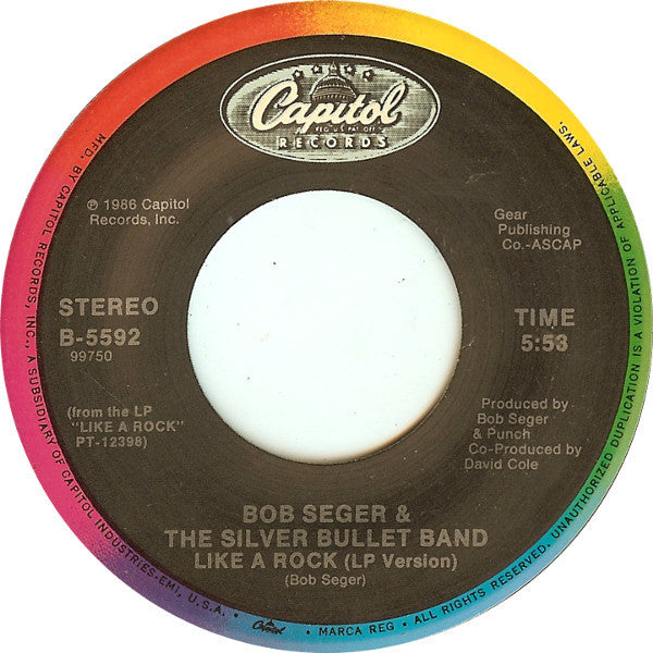 Bob Seger And The Silver Bullet Band : Like A Rock (7", Single, Spe)