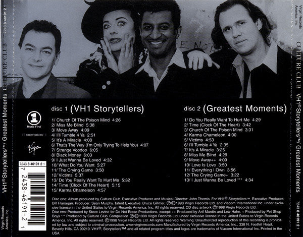 Culture Club : VH1 Storytellers / Greatest Moments (CD, Album + CD, Comp)