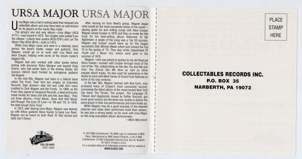 Ursa Major (3) : Ursa Major (CD, Album, RE)