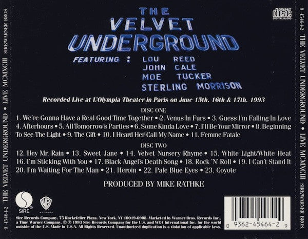 The Velvet Underground : Live MCMXCIII (2xCD, Album)