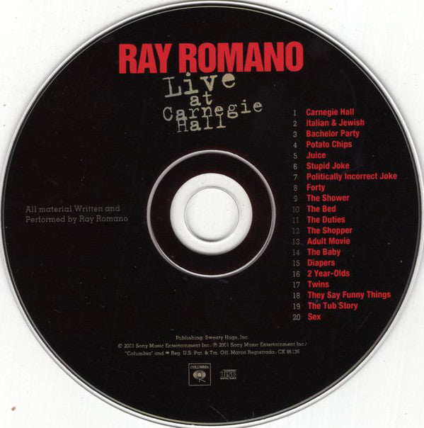 Ray Romano : Live At Carnegie Hall (CD, Album, Pit)