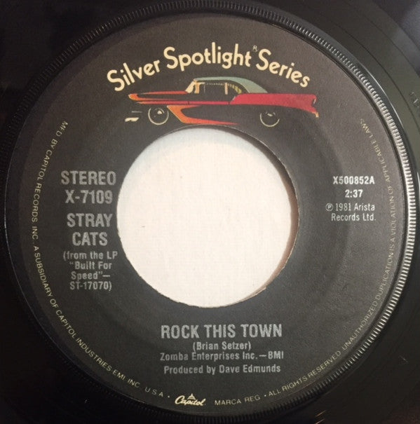 Stray Cats : Rock This Town / Stray Cat Strut (7", RE)
