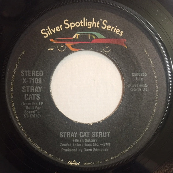 Stray Cats : Rock This Town / Stray Cat Strut (7", RE)