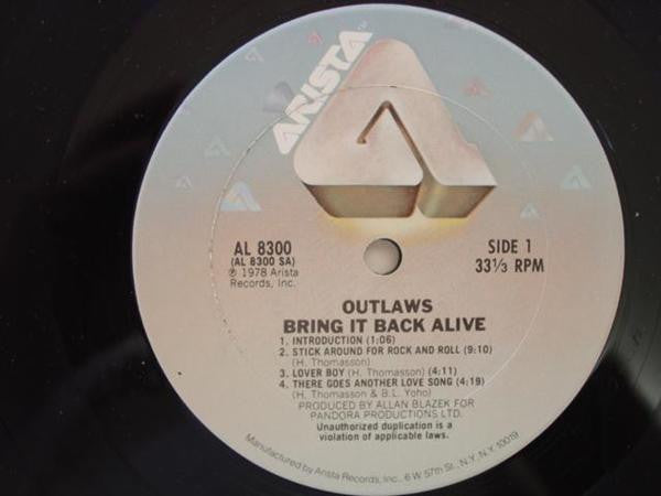 Outlaws : Bring It Back Alive (2xLP, Album, RP)