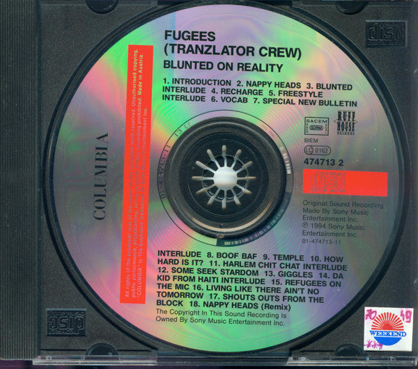 Fugees : Blunted On Reality (CD, Album, RE)