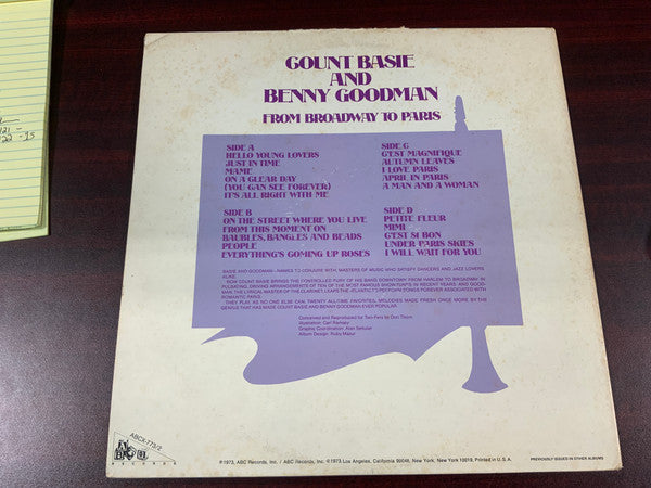 Count Basie, Benny Goodman : From Broadway To Paris (2xLP, Comp)