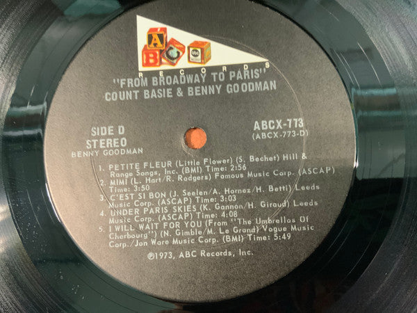 Count Basie, Benny Goodman : From Broadway To Paris (2xLP, Comp)