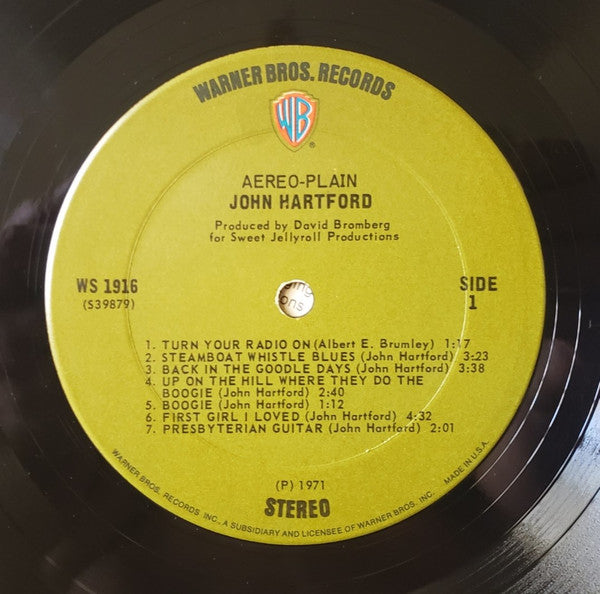 John Hartford : Aereo-Plain (LP, Ter)