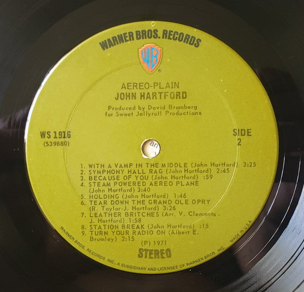 John Hartford : Aereo-Plain (LP, Ter)