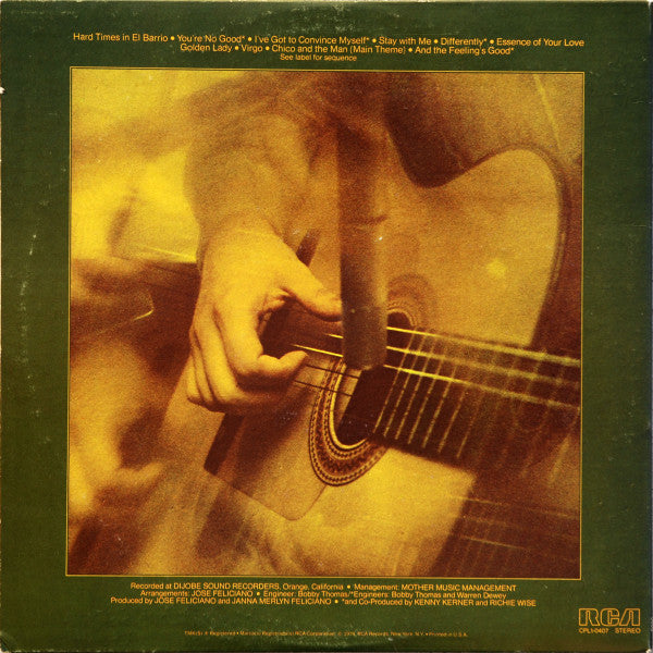 Jose Feliciano* : And The Feeling's Good (LP, Album, Hol)