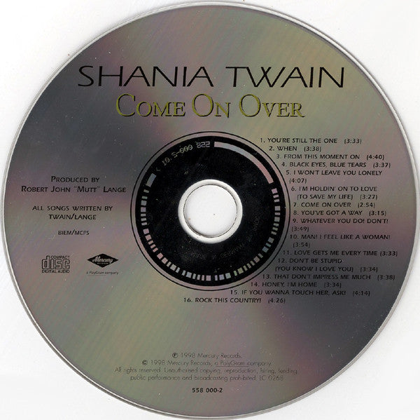 Shania Twain : Come On Over (CD, Album)