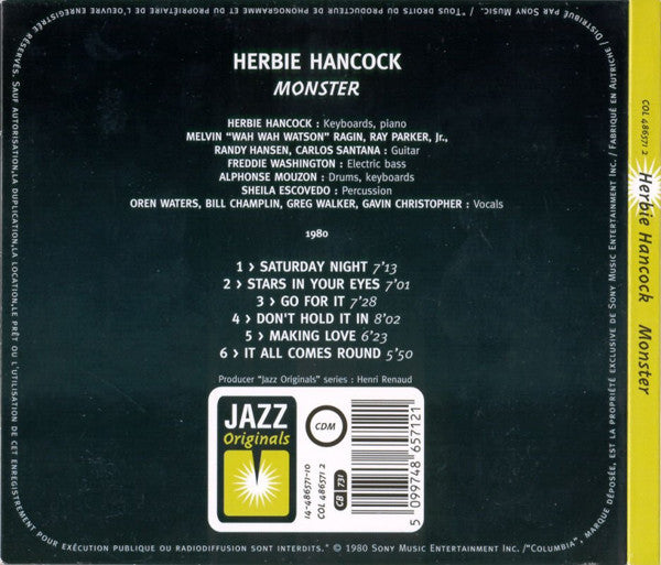 Herbie Hancock : Monster (CD, Album, RE, Dig)