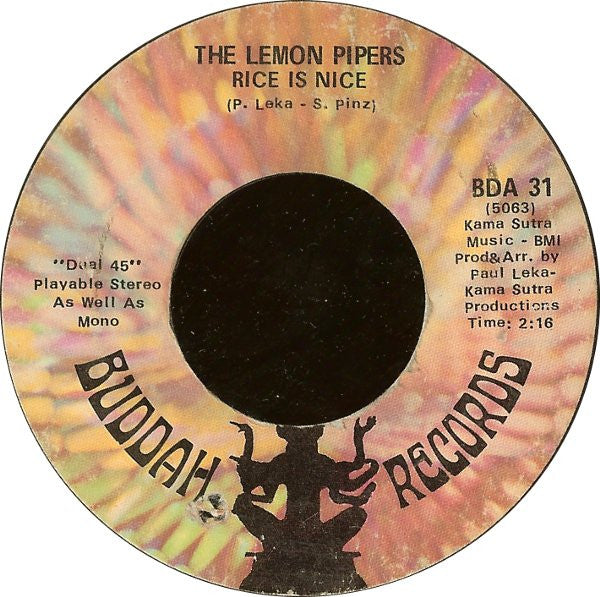 The Lemon Pipers : Rice Is Nice / Blueberry Blue (7", Ter)