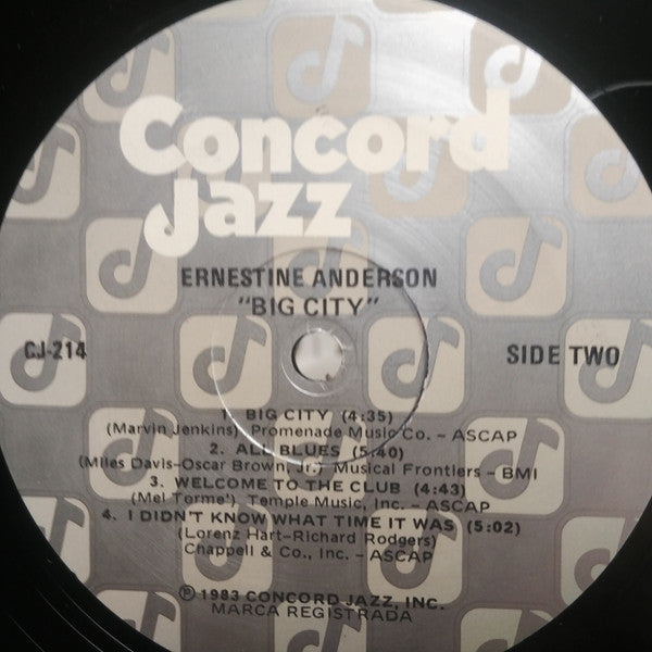 Ernestine Anderson : Big City (LP)
