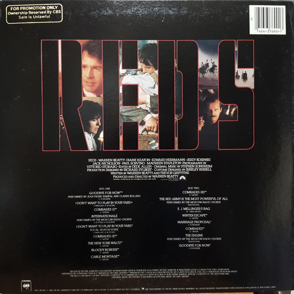 Various : Reds (Original Soundtrack Album) (LP, Album)