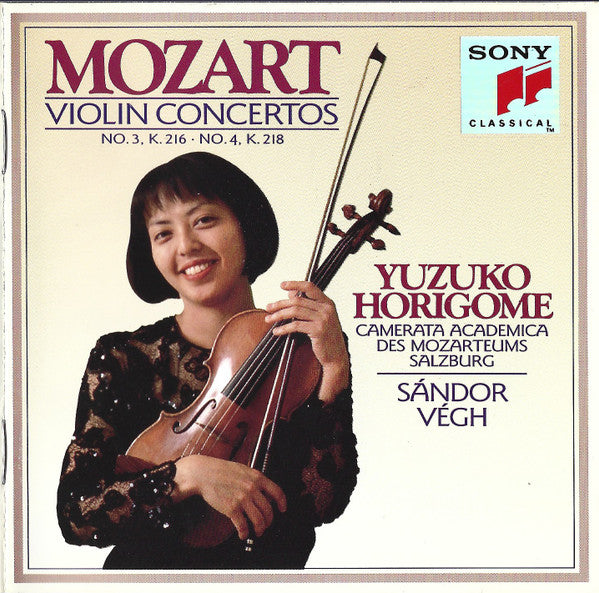 Mozart* - Yuzuko Horigome, Camerata Academica Des Mozarteums Salzburg*, Sándor Végh : Violin Concertos (CD, Album)