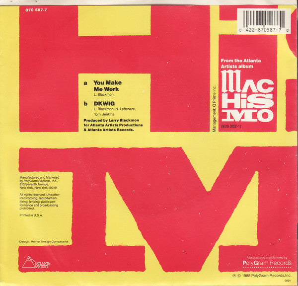 Cameo : You Make Me Work (7", Single, 49 )