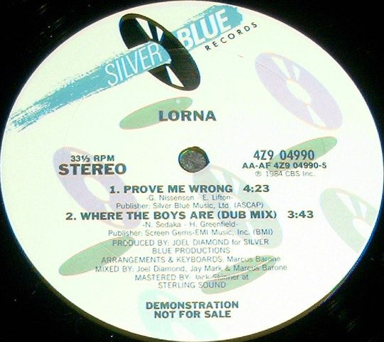 Lorna Luft : Where The Boys Are (12", Promo)