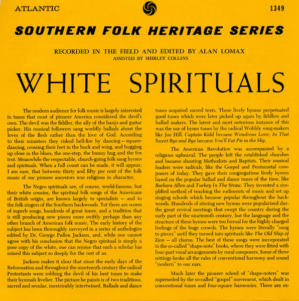 Various : White Spirituals (LP, Album)