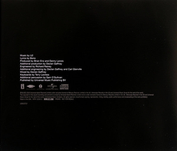 U2 : Get On Your Boots (CD, Single, Promo)