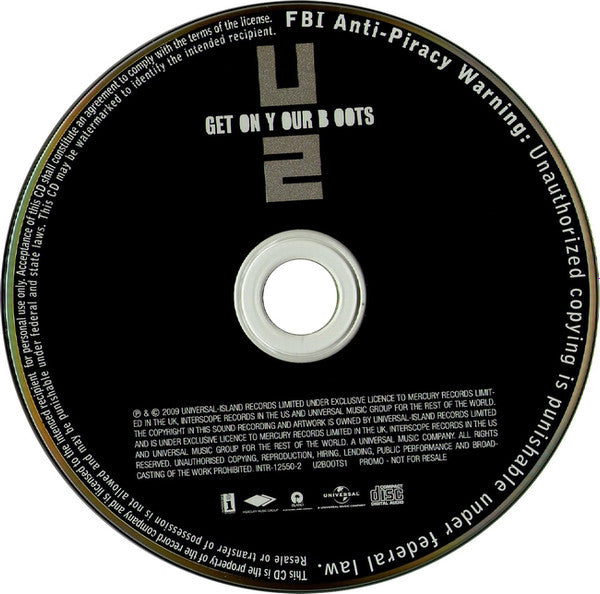 U2 : Get On Your Boots (CD, Single, Promo)