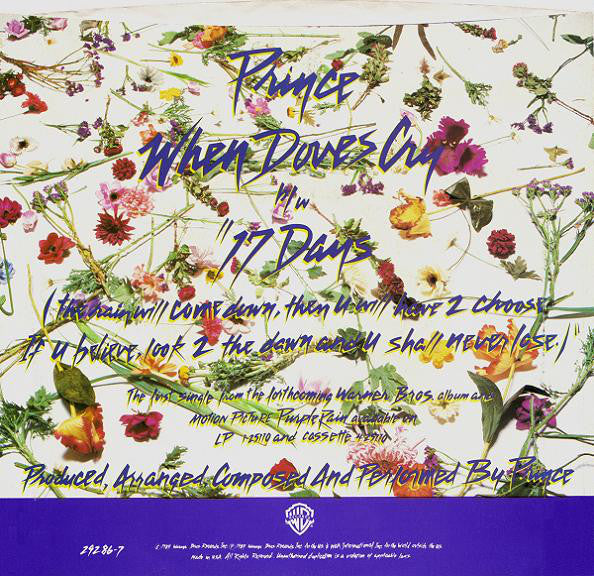 Prince : When Doves Cry (7", Single, Pur)