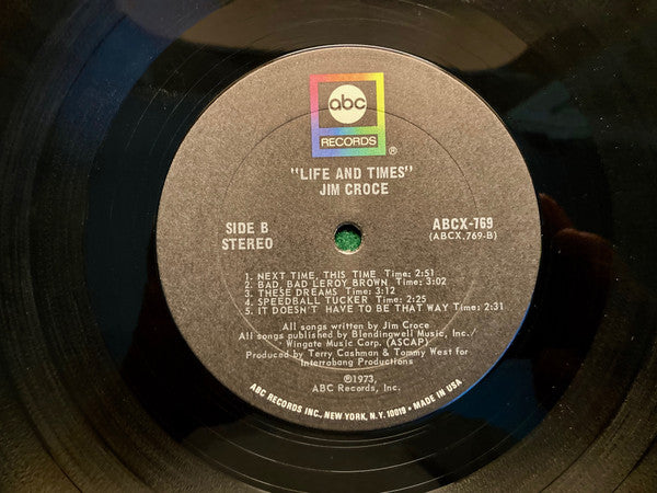Jim Croce : Life And Times (LP, Album, Gat)