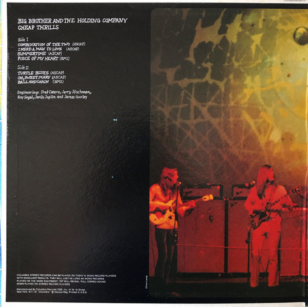 Big Brother & The Holding Company : Cheap Thrills (LP, Album, RE, Gat)