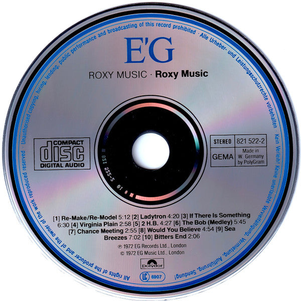Roxy Music : Roxy Music (CD, Album, RE)