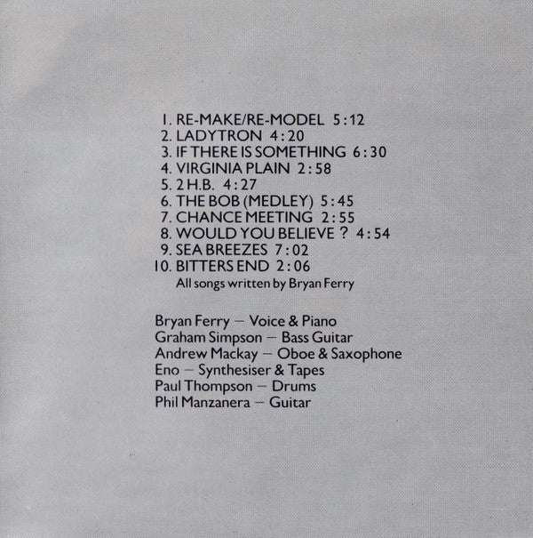 Roxy Music : Roxy Music (CD, Album, RE)