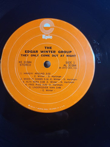 The Edgar Winter Group : They Only Come Out At Night (LP, Album, Gat)
