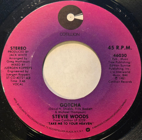 Stevie Woods : Just Can't Win 'Em All (7", Styrene, AR )