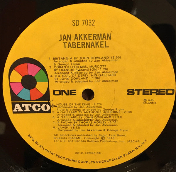Jan Akkerman : Tabernakel (LP, Album, 75 )