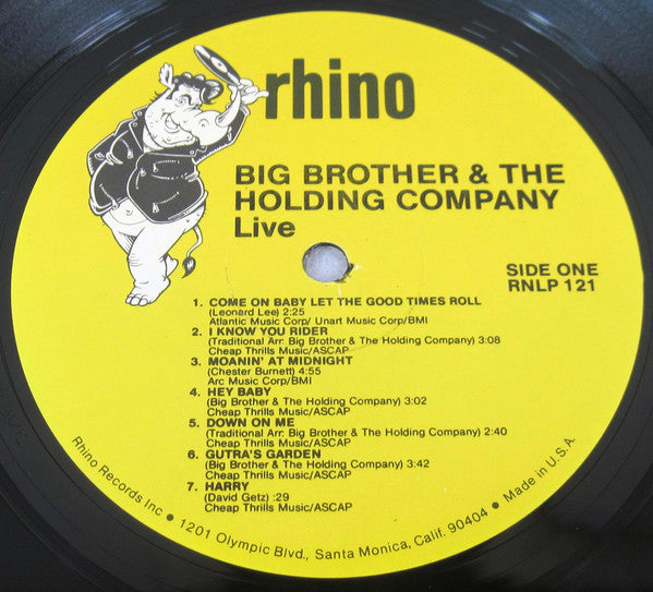 Big Brother & The Holding Company : Live (LP, Album)