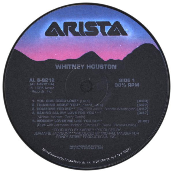 Whitney Houston : Whitney Houston (LP, Album, Ind)