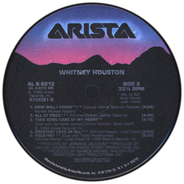 Whitney Houston : Whitney Houston (LP, Album, Ind)